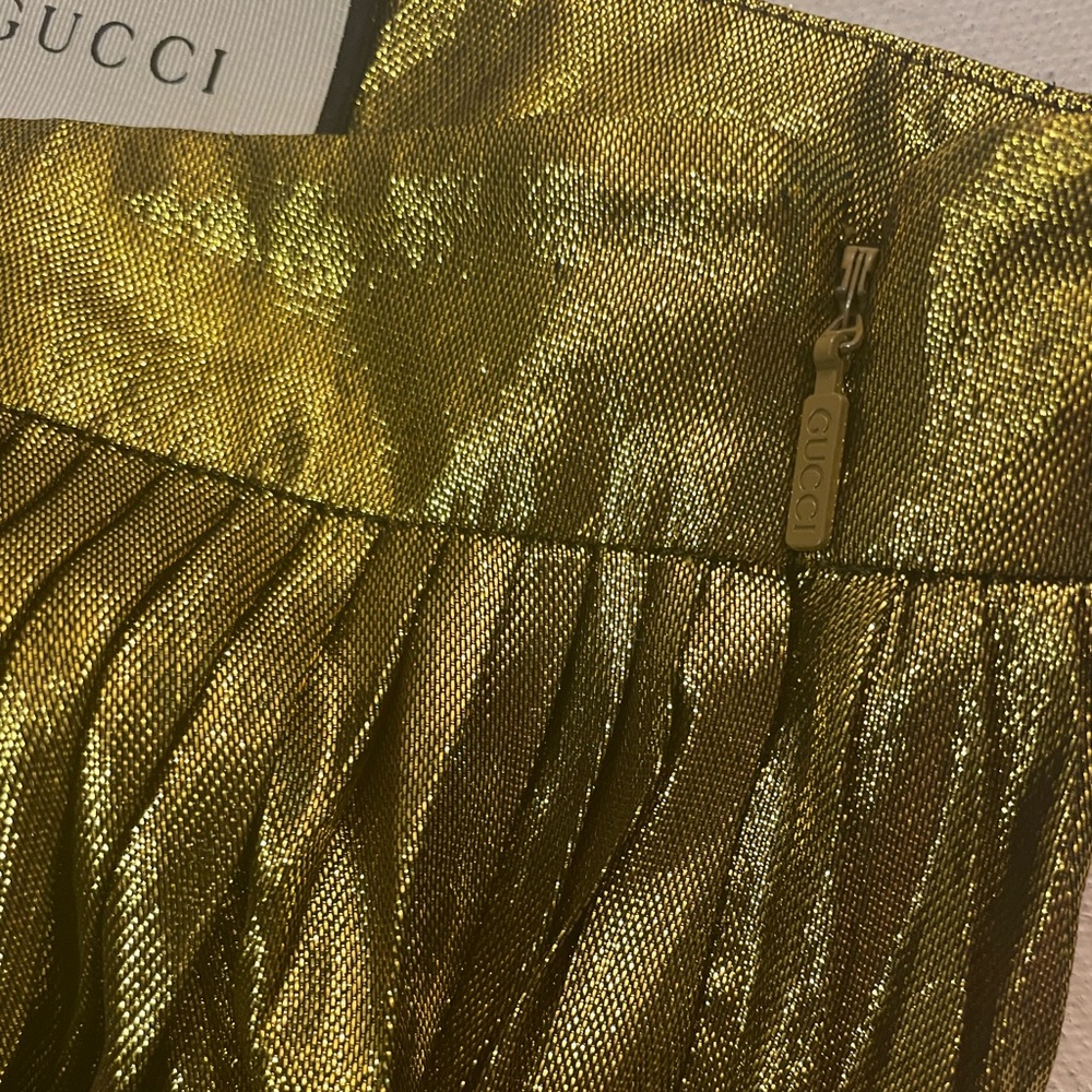Gucci gold vintage ankle length skirt